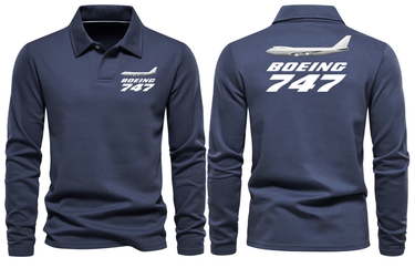 BOEING 747 LONG SLEEVE POLO